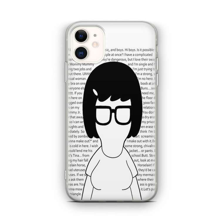 Tina Belcher Bobs Burgers Quotes iPhone 12 Mini Case