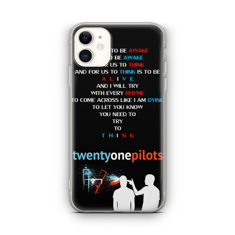 Twenty One Pilots - Car Radio Lyrics iPhone 12 Mini Case