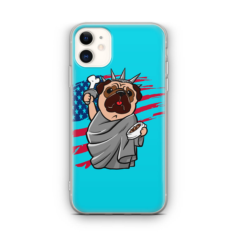 4th of July, Independence day Pug iPhone 12 Mini Case