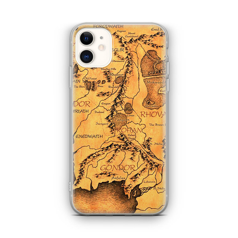 Middle Earth Map The Hobbit iPhone 12 Case