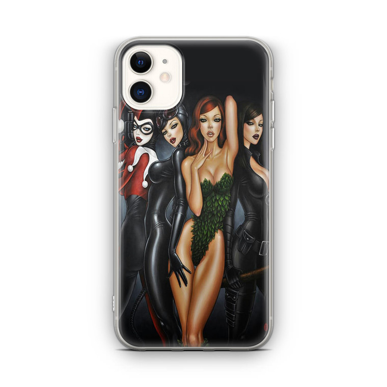 Poison Ivy, Harley Quinn,batgirl and Catwoman iPhone 12 Case