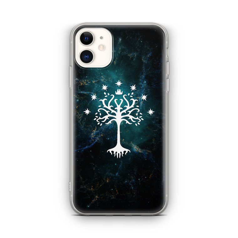 White Tree in Galaxy Nebula iPhone 12 Case