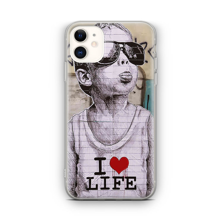 I Love Life Banksy iPhone 12 Case