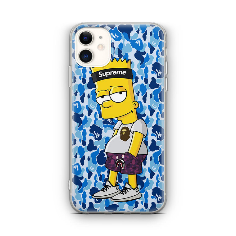 Bart Blue Bape Camo iPhone 12 Case