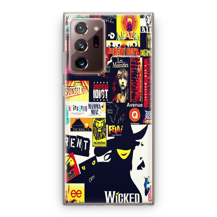 Broadway Musical Collage Samsung Galaxy Note 20 Ultra Case