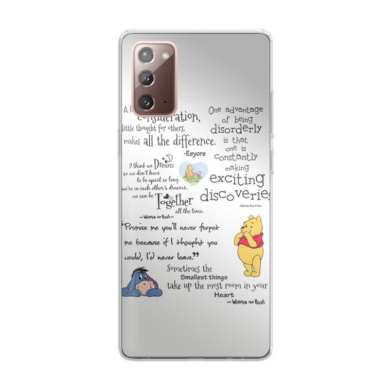 Winnie The Pooh Quotes 2 Samsung Galaxy Note 20 Case