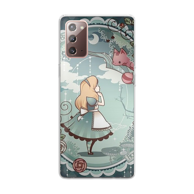 Alice and Cheshire Cat Poster Samsung Galaxy Note 20 Case
