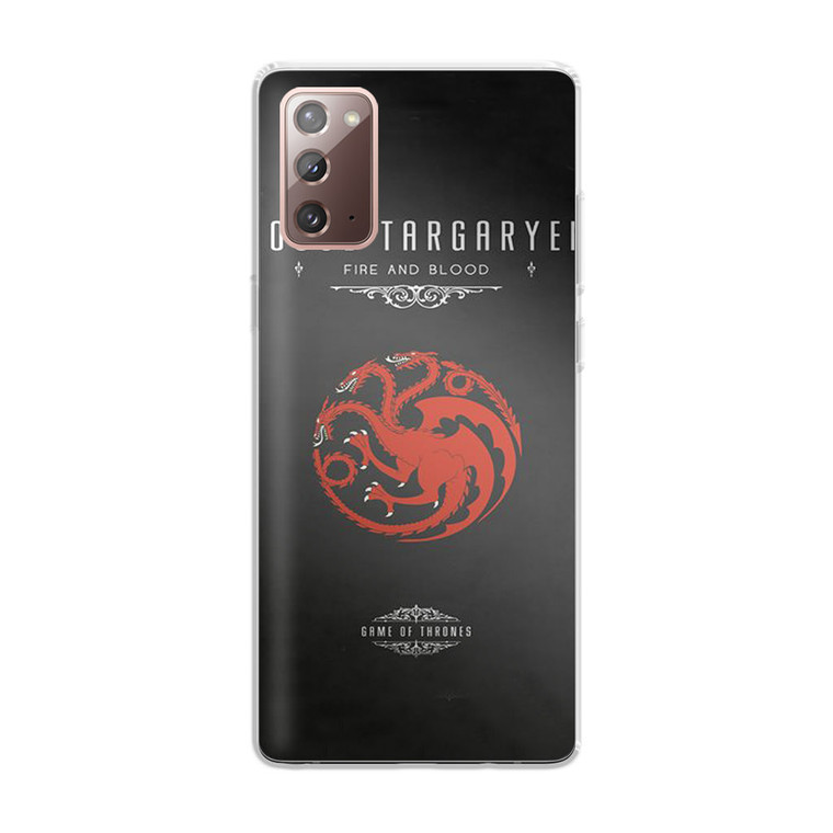 Game Of Thrones - house targaryen Samsung Galaxy Note 20 Case