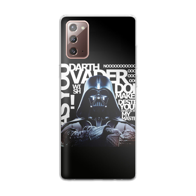 Star Wars Darth Vader Quotes Samsung Galaxy Note 20 Case