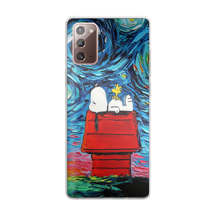 Snoopy Starry Night Van Gogh Samsung Galaxy Note 20 Case