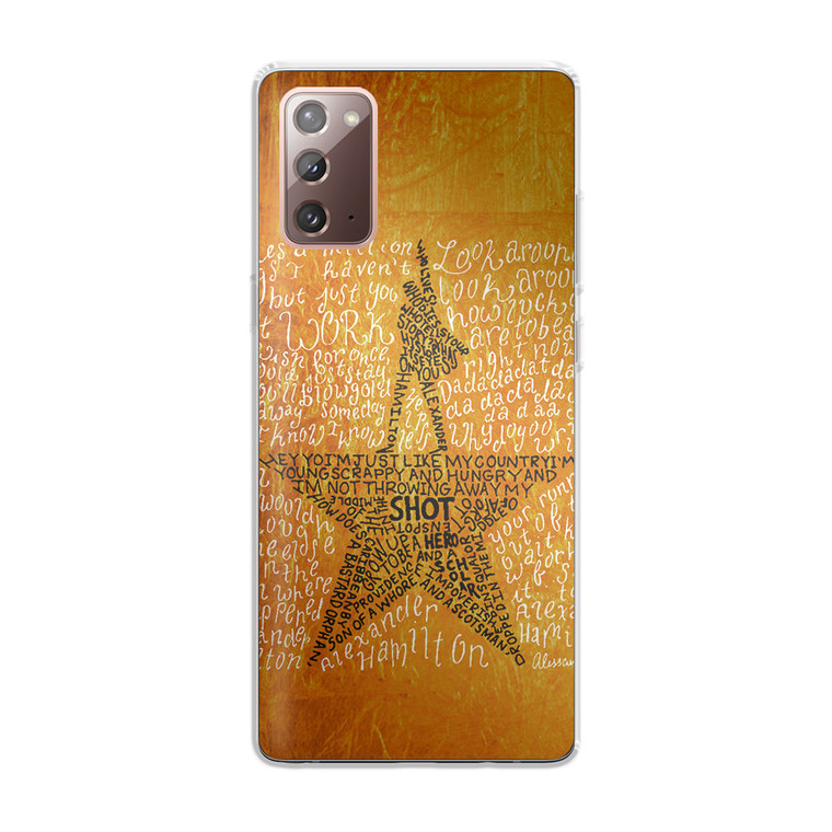 Hamilton Musical Lyrics Samsung Galaxy Note 20 Case