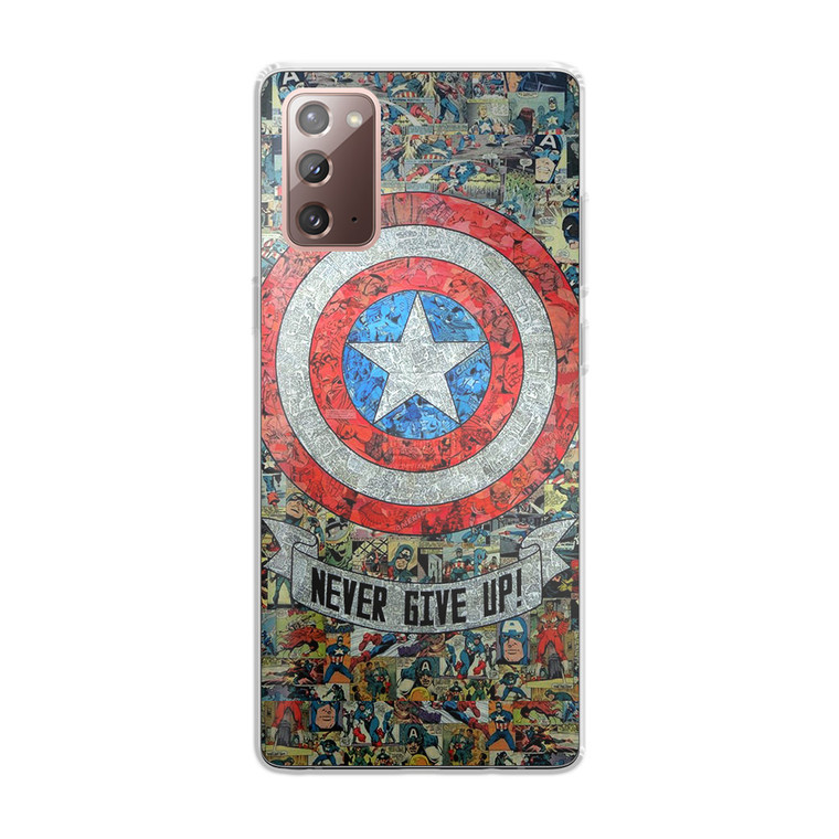 Captain America Never Give up Samsung Galaxy Note 20 Case