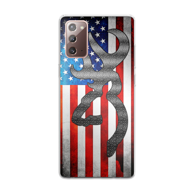 Browning American Flag Samsung Galaxy Note 20 Case