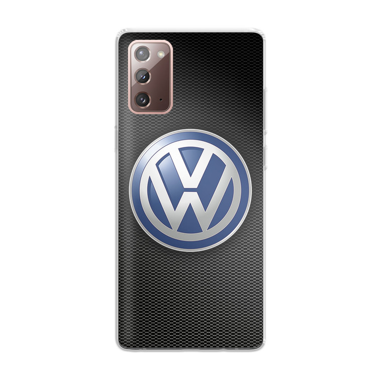 VW Logo Black Carbon Samsung Galaxy Note 20 Case