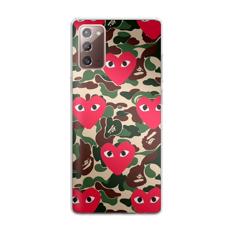 Bape x Comme Des Garcon Camo Samsung Galaxy Note 20 Case