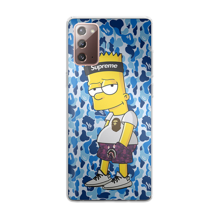 Bart Blue Bape Camo Samsung Galaxy Note 20 Case