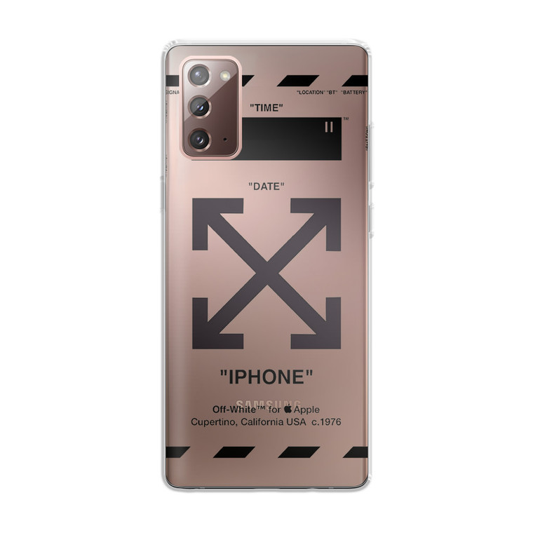 OW X Apple Transparent Samsung Galaxy Note 20 Case