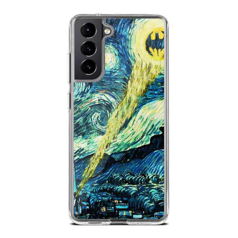 Batman Logo Starry Night Samsung Galaxy S21 Case