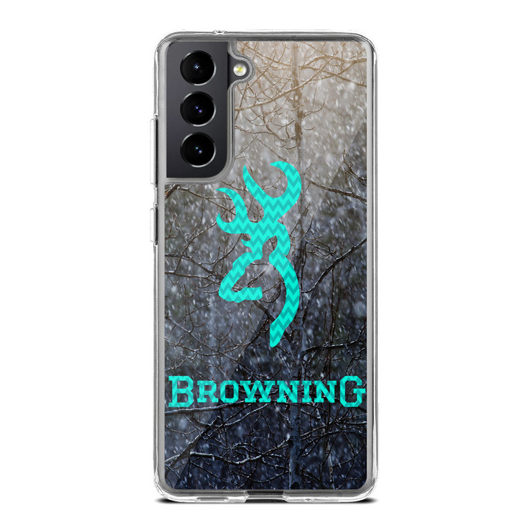 Browning Turquoise Chevron Samsung Galaxy S21 Case