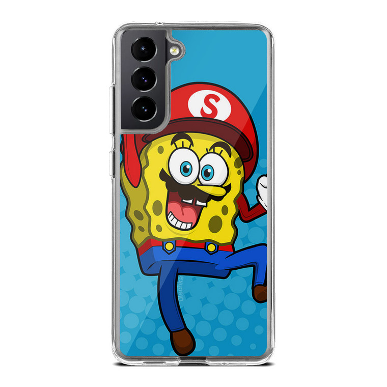 Spongebob Super Mario Samsung Galaxy S21 Case