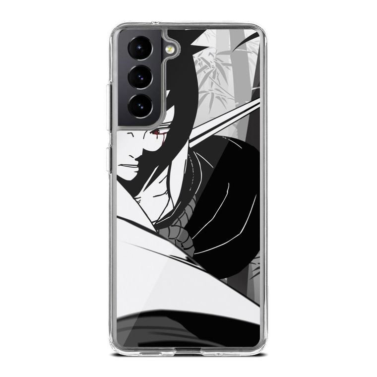 Naruto Sasuke Uchiha B&W Samsung Galaxy S21 Case