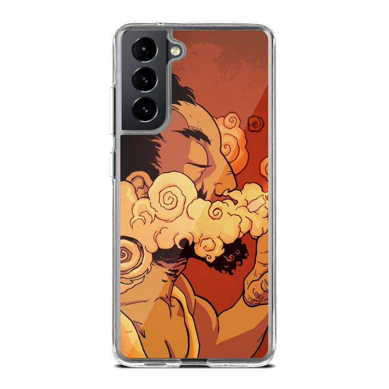 Artistic Psychedelic Smoke Samsung Galaxy S21 Case