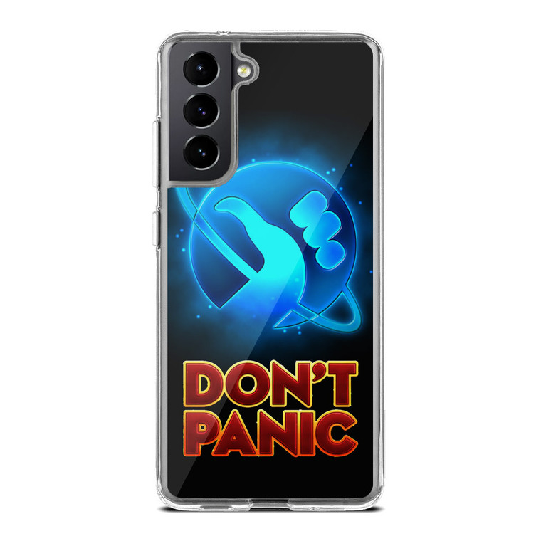 Hitchhiker's Guide To The Galaxy Dont Panic Samsung Galaxy S21 Case