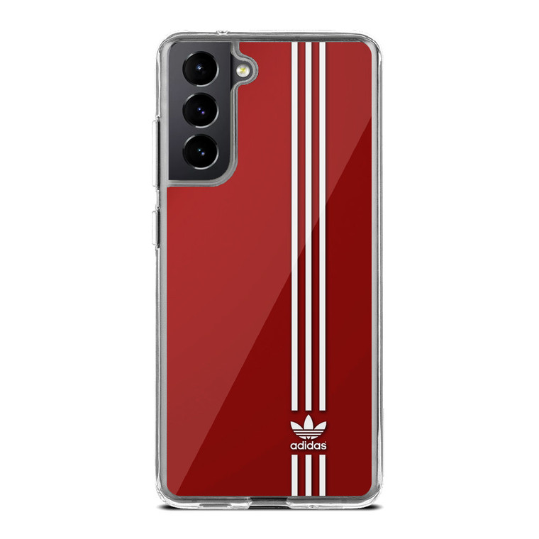 Brand Adidas Red White Sport Samsung Galaxy S21 Case