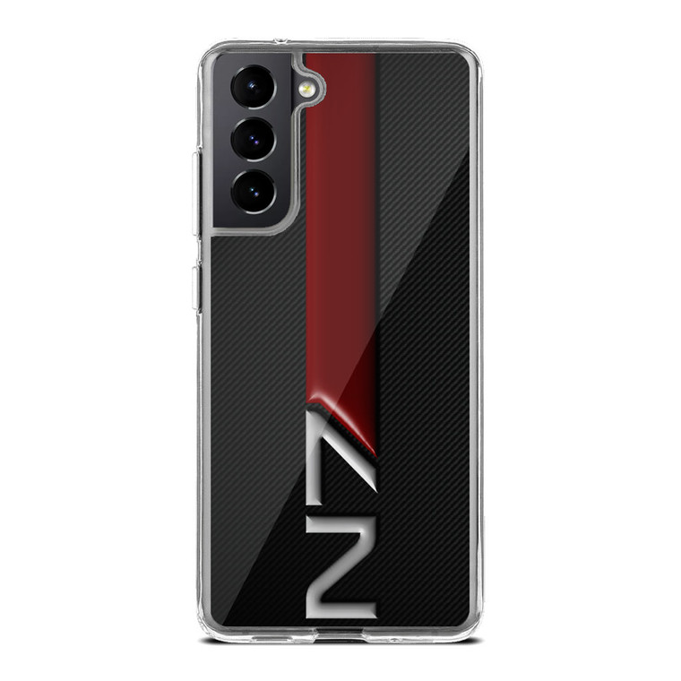 Mass Effect N7 Logo Carbon Samsung Galaxy S21 Case