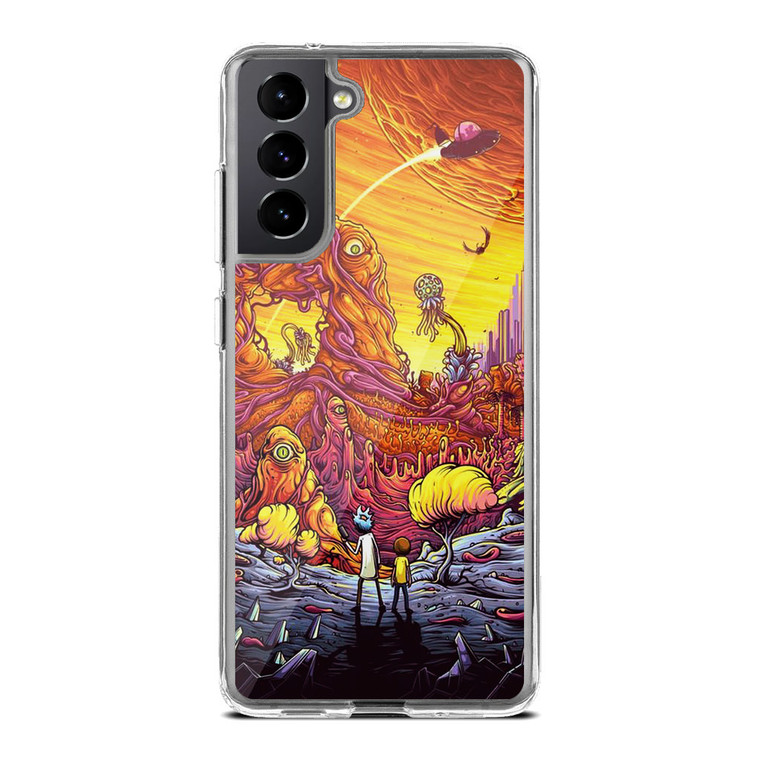 Rick and Morty Alien Planet Samsung Galaxy S21 Case