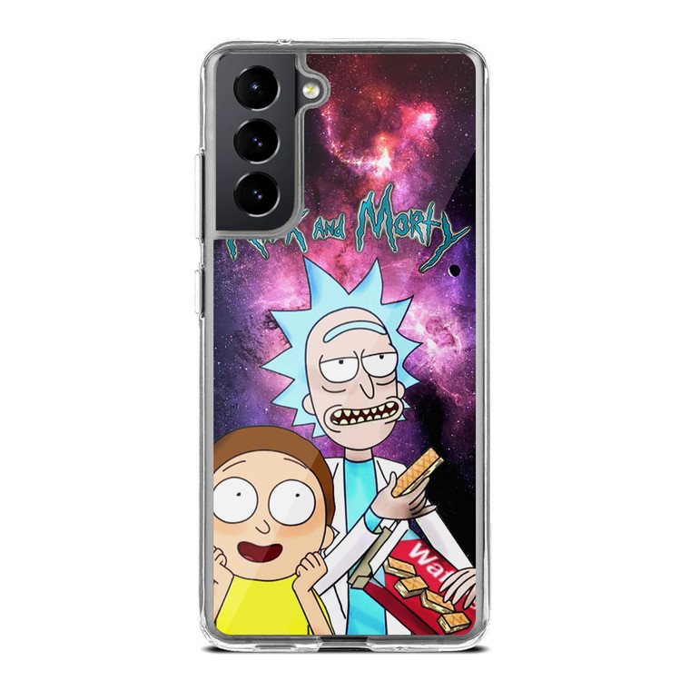 Rick and Morty Nebula Space Samsung Galaxy S21 Plus Case