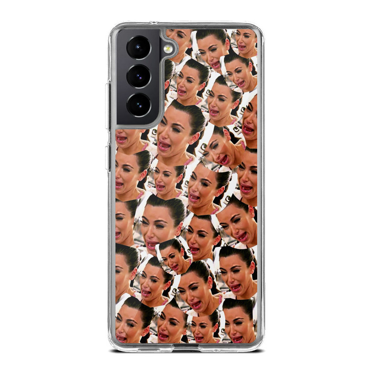 Kim Kardashian Crying Collage Samsung Galaxy S21 Plus Case