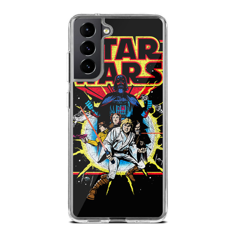 Retro Star Wars Comic Samsung Galaxy S21 Plus Case