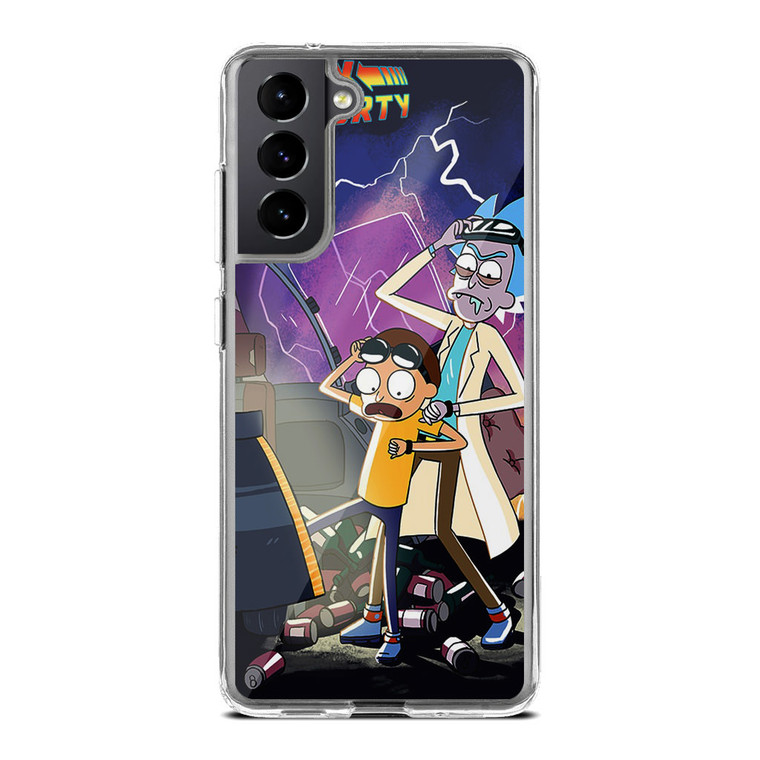 Rick And Morty Back To The Future Samsung Galaxy S21 Plus Case