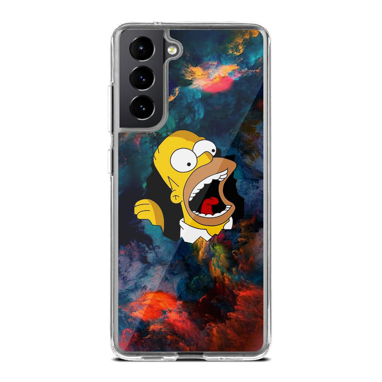 Homer Behind The Black Hole Samsung Galaxy S21 Plus Case