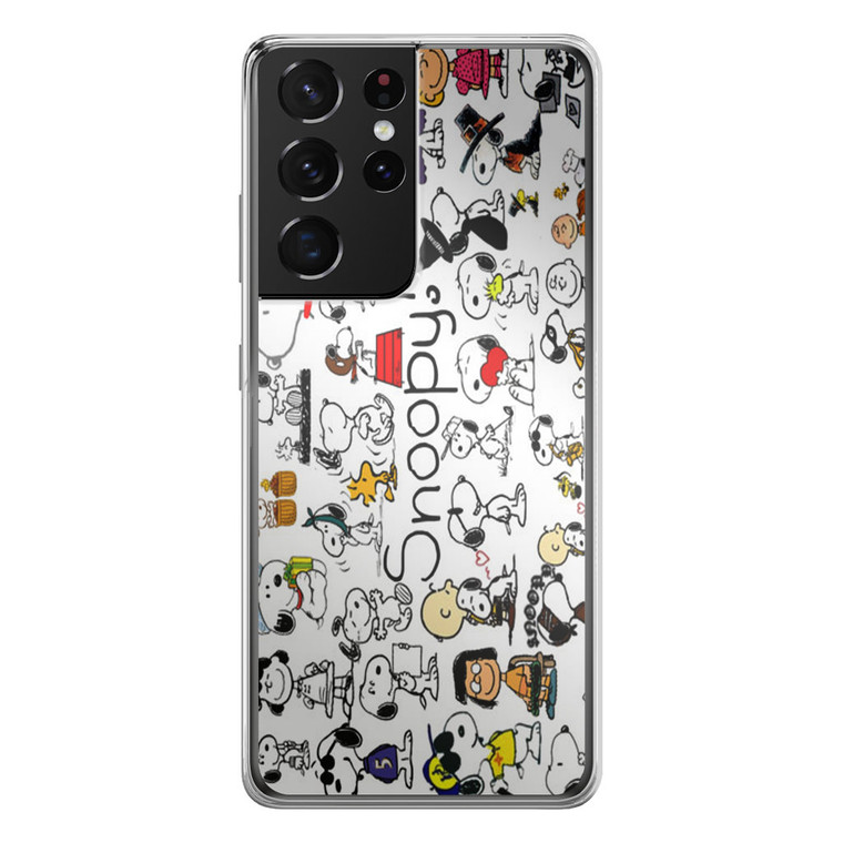 Snoopy Collage Samsung Galaxy S21 Ultra Case