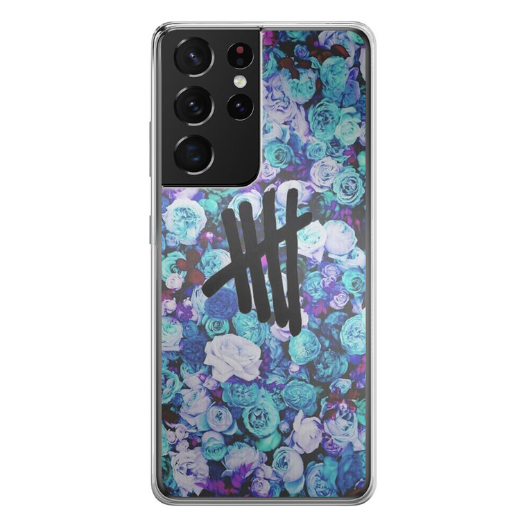 5SOS Logo Natural Flower Samsung Galaxy S21 Ultra Case