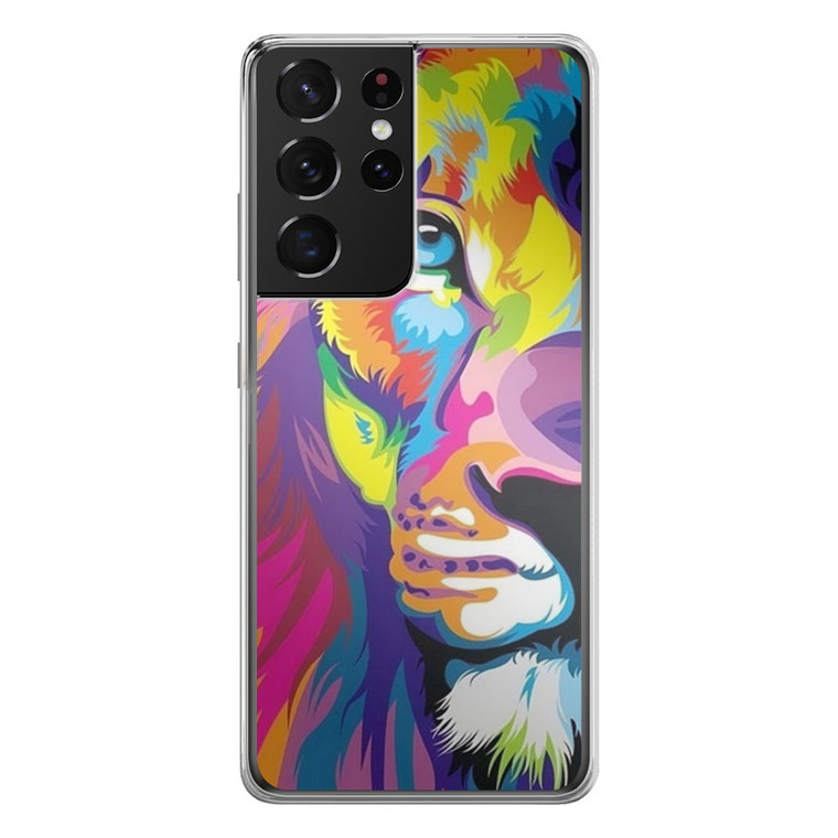 Colourfull Lion Samsung Galaxy S21 Ultra Case