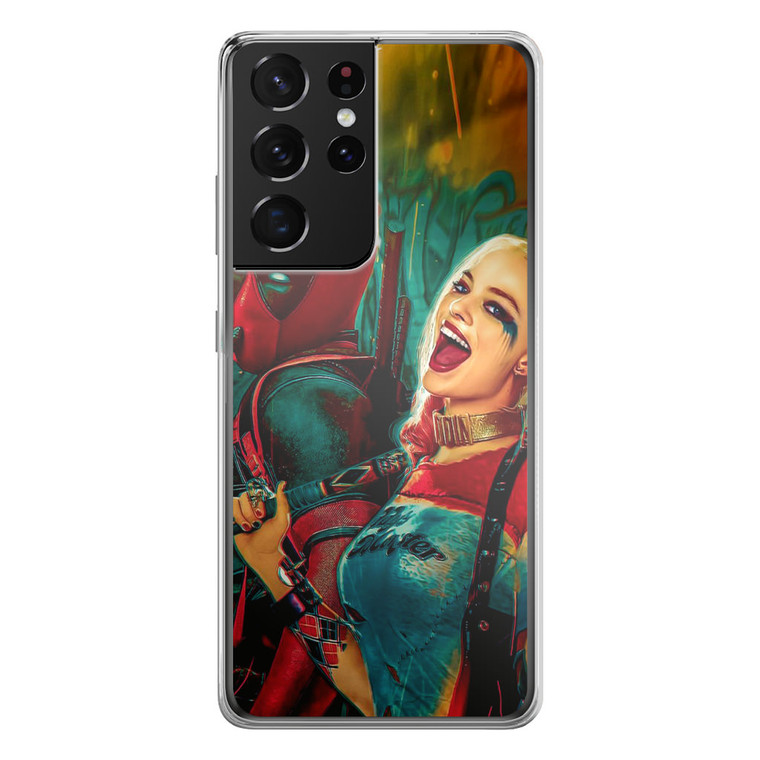 Suicide Squad Harley Quinn and Deadpool Samsung Galaxy S21 Ultra Case