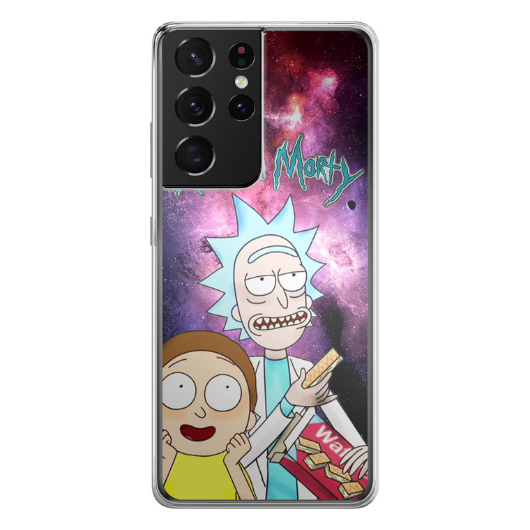 Rick and Morty Nebula Space Samsung Galaxy S21 Ultra Case