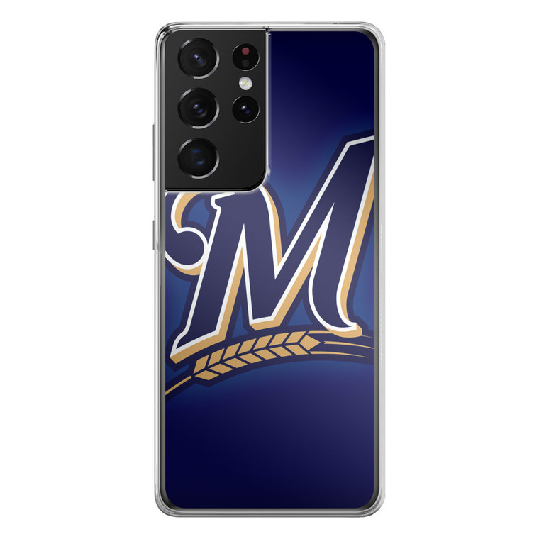 Milwaukee Brewers Baseball Team Logo Samsung Galaxy S21 Ultra Case
