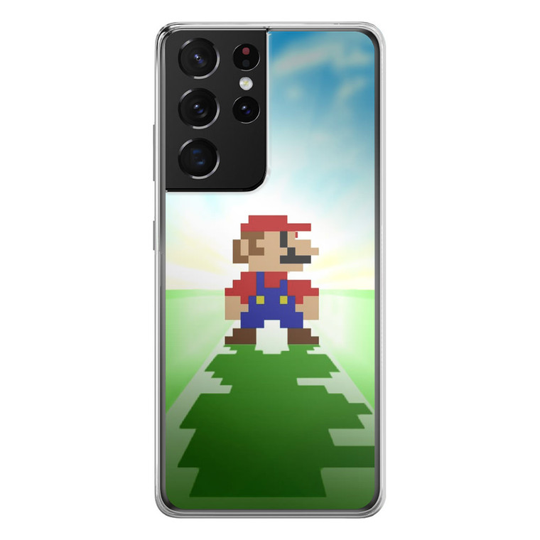 Super Mario Bros Minecraft Samsung Galaxy S21 Ultra Case