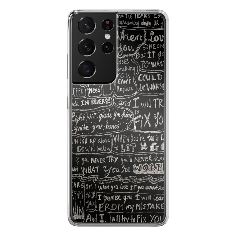 Coldplay Fix You Lyrics Samsung Galaxy S21 Ultra Case