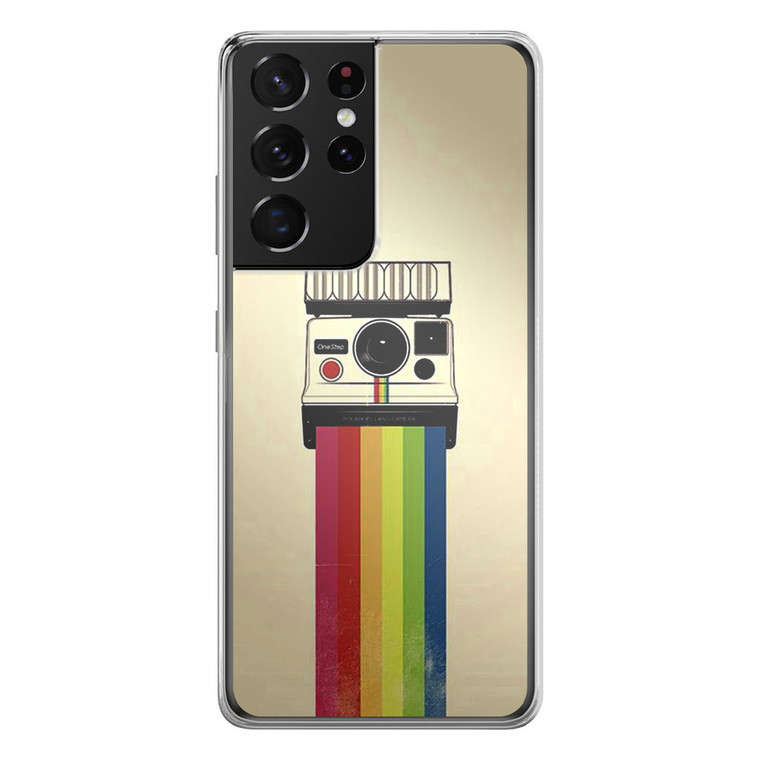 Polaroid Camera Colorful Rainbow Samsung Galaxy S21 Ultra Case