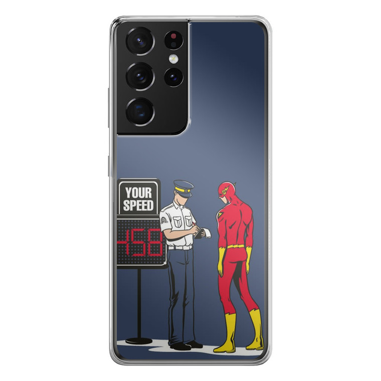The Flash And The Cop Samsung Galaxy S21 Ultra Case