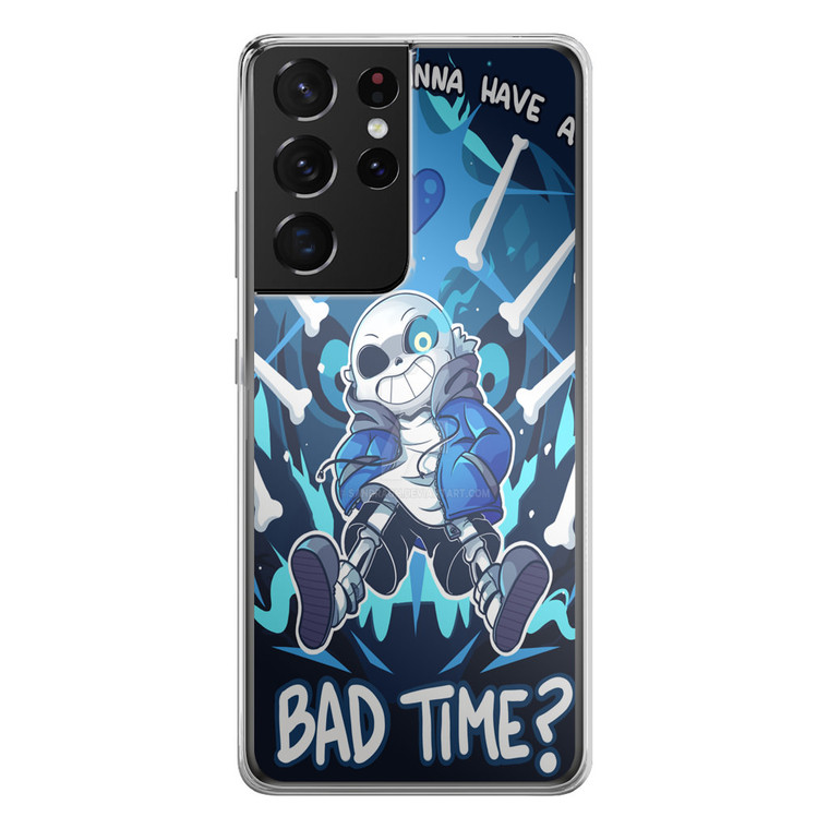 Undertale Sans Bad Time Samsung Galaxy S21 Ultra Case