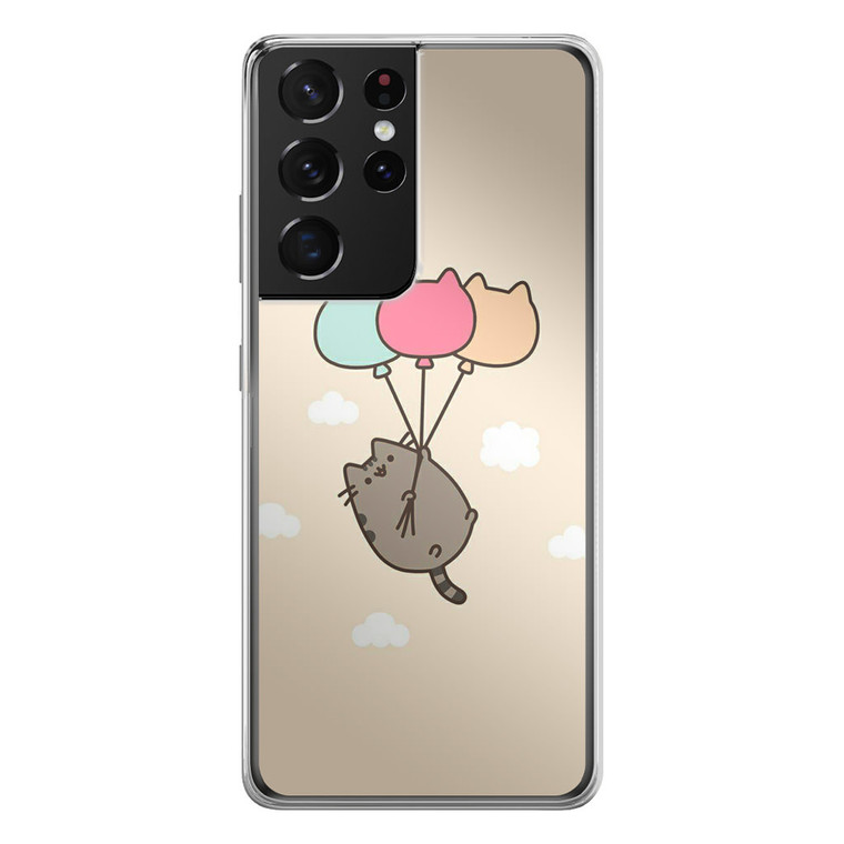 Pusheen The Cat Baloon Samsung Galaxy S21 Ultra Case