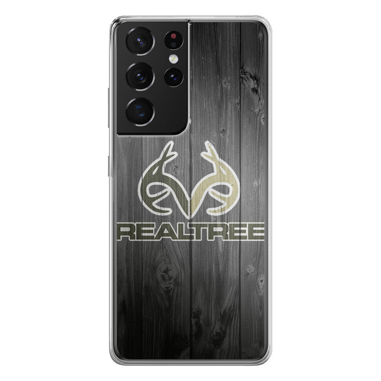 Realtree Wood Logo Samsung Galaxy S21 Ultra Case