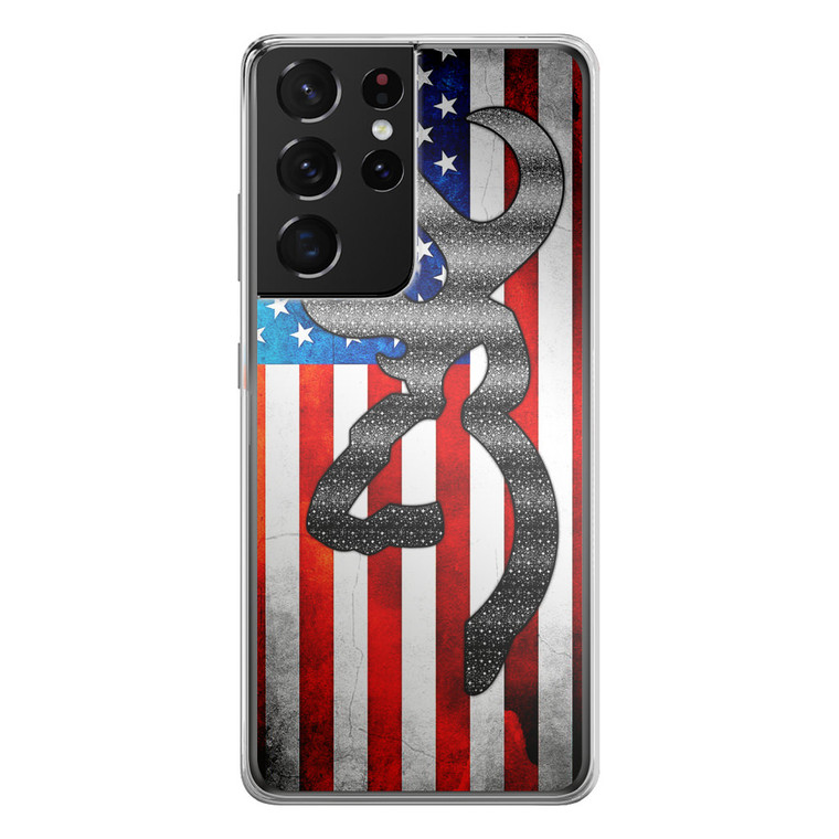 Browning American Flag Samsung Galaxy S21 Ultra Case