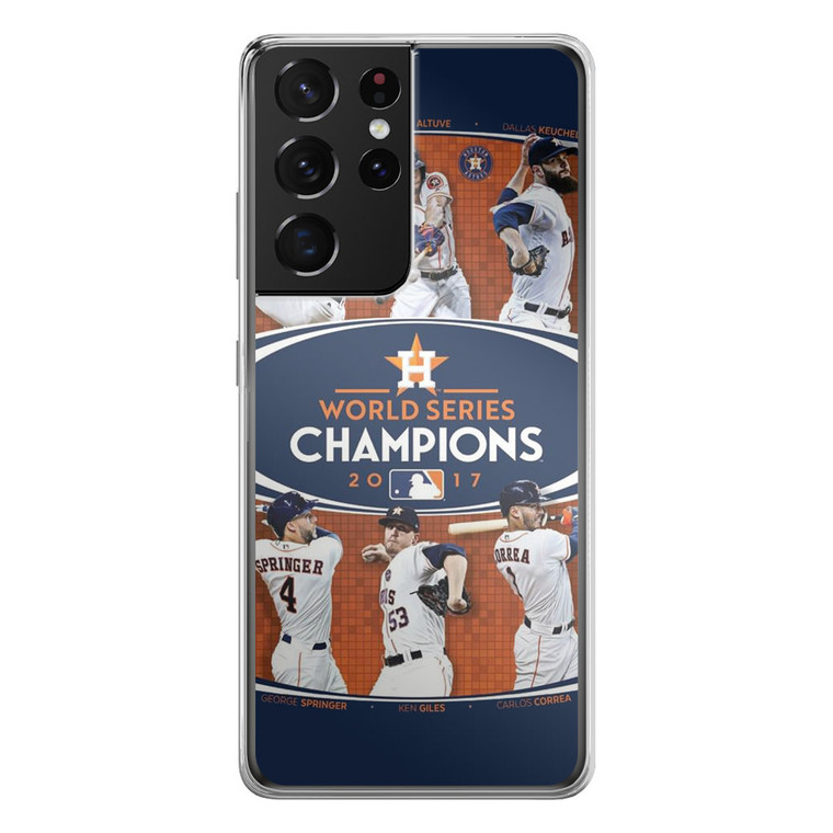 Houston Astros 2017 World Series Champions Samsung Galaxy S21 Ultra Case